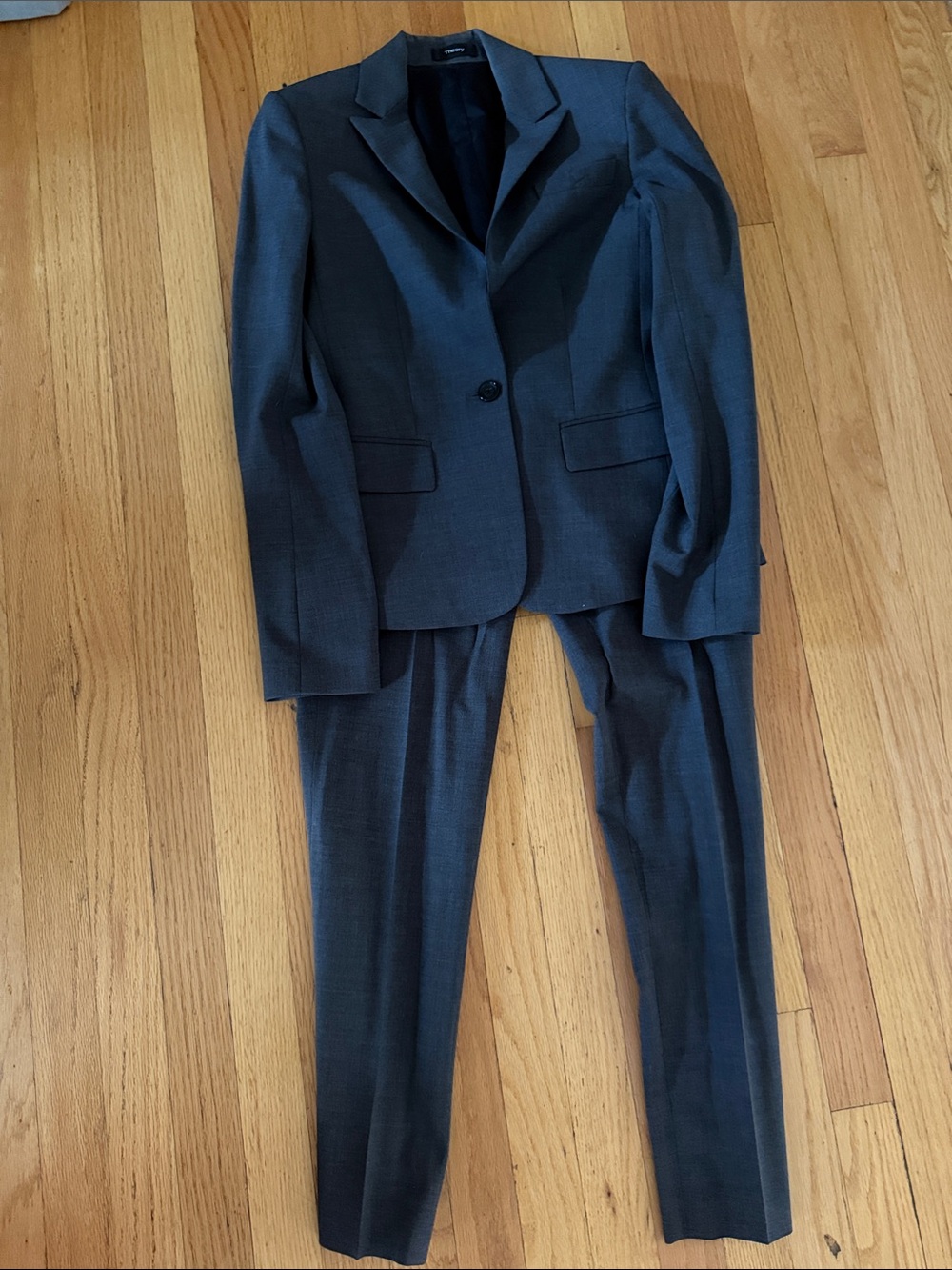Theory Women's Dark Gray Two-Piece Blazer & Trousers